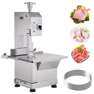 Промышленная мясорубка VEVOR мощностью 2200 Вт, машина для разделки костей производительностью 1000 кг/ч, машина для разделки замороженного мяса и костей, регулируемая толщина кости 0-180 мм, рабочий стол 470 x 530 мм. 2625-TSJGJ2200W418LAWMV2 фото