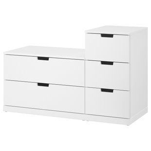 ІКЕА NORDLI НОРДЛІ, 492.480.33 Комод, 5 висувних ящиків, білий, 120x76 см 492.480.33 фото