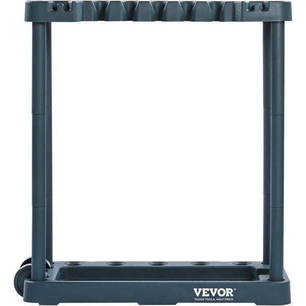 Подставка для садовых инструментов VEVOR 75x35x82 см, органайзер для инструментов, полипропилен, многофункциональная подставка для садовых инструментов, 10 отделений для инструментов, система защиты от опрокидывания, держатель для садовых инструментов, 12586-CKGJSNJSLCRS3T4IOV0 фото