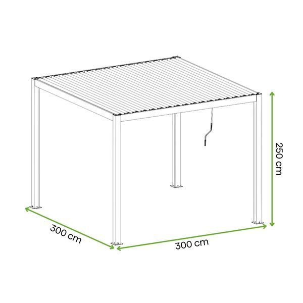 Пергола для тераси 3x3 PRIMARY Антрацит - Gutroof 008502-9991637 фото