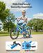 Дитячий велосипед VEVOR, 18-дюймовий велосипед у стилі BMX з додатковими коліщатками, рекомендований ріст дитини 110-140 см, міцний та легко збирається, велосипед для маленьких хлопчиків та дівчаток, щоб навчитися кататися, синій. 9782-ETZXC18INCHB6H2F5V0 фото 2