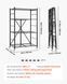 Складные 4-ярусные полки VEVOR на колесиках, 53 x 91 x 152 см, прочная складная полка, отдельно стоящая полка, полка для домашнего использования, кухонная полка, металлическая полка для гаража, кухни, подвала, черные 9983-YDKZDHJHS4C2H57U9001V0 фото 7