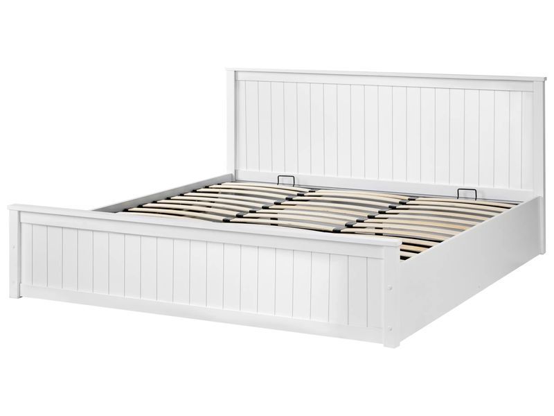 Пуф-ліжко з сосни LAMBRES 180 x 200 см (EU Super King) Білий 352684-706221 фото