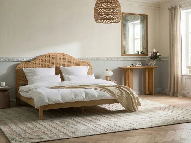 Ліжко HOUNOUX 180 x 200 см (Super King Size) Світло-коричневе 356552-704335 фото