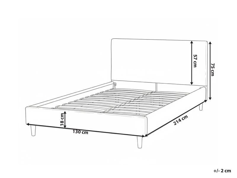 Чохол для каркаса ліжка FITOU 120 x 200 см Чорний 341163-661714 фото