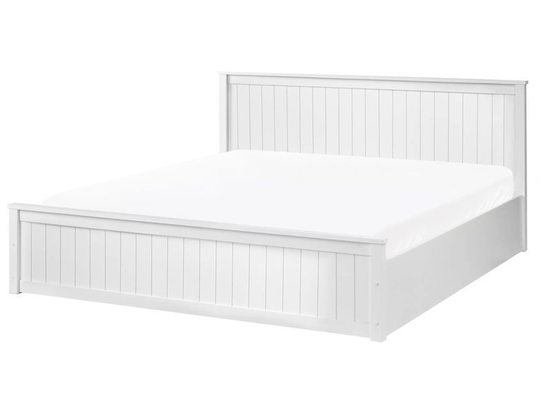 Пуф-ліжко з сосни LAMBRES 180 x 200 см (EU Super King) Білий 352684-706221 фото