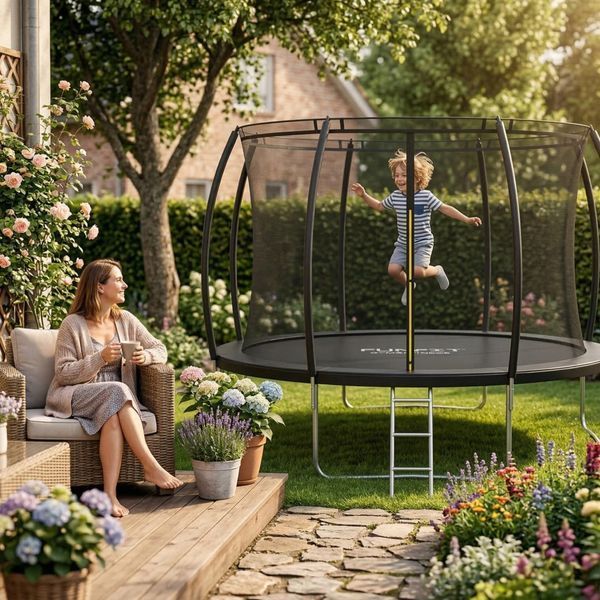 Садовий батут для дітей 404 см FUNFIT indoor net PREMIUM 13 футів 3122 фото