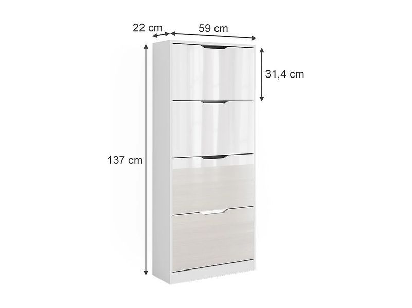 Обувь для чистки обуви белая/белая глянцевая 59x22x137 luca 4779025-0057935 фото