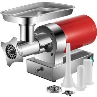 Мясорубка VEVOR 1100 Вт, 300 кг/ч, 180 об/мин, электрическая мясорубка с 2 измельчающими пластинами, набор для приготовления колбас, мощная мясорубка, коммерческая, промышленная 3027-SYTMDDJRJSYSP65ZTV2 фото