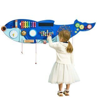 Ігрова стіна VEVOR Orca, панелі-дошки, 12 ігор, сенсорна іграшка Монтессорі для дітей 3-12 років, ігровий центр, що розвиває, ідеально підходить для ігрової кімнати, дитячого садка, класу. 9834-ETMLGBMZKZHSMT5E4V0 фото