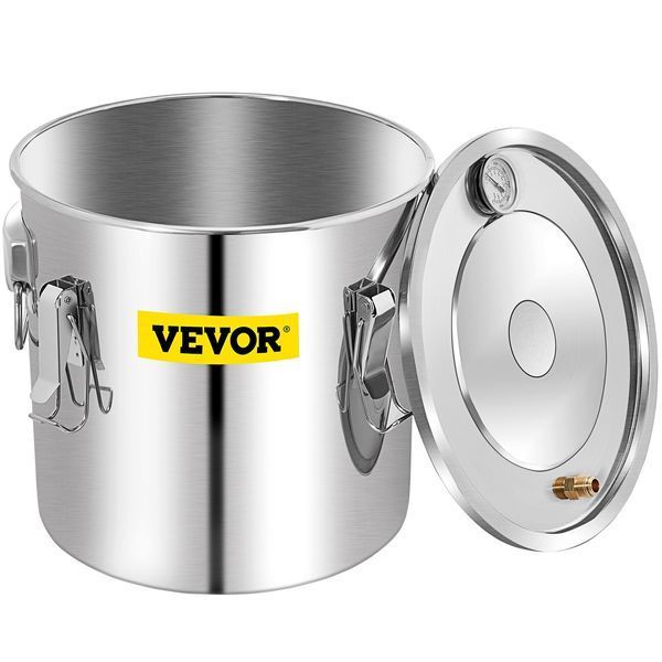 VEVOR Дистилятор спирту, 50 л, &Phi;40 x 40 см, 6,92 кг. Зручний у використанні. Може використовуватися для дистиляції фруктового вина, води, бренді та ефірних олій. 5077-ZLQSLNTDBO50LO87SV2 фото