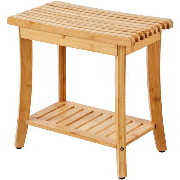 Лавка для душу VEVOR з бамбука, 19,2 x 11,2 x 18,4 дюймів, водонепроникна, з ручкою для зберігання, витримує вагу до 330 фунтів, органайзер для сидіння в гідромасажній ванні, підходить для дорослих, людей похилого віку, жінок, для використання в повітрі. 11392-ZYSCWDCWDZZHLFQY6V0 фото