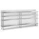 Барный стол из нержавеющей стали - 250 x 30 x 115 см - 4 полки - бортик - Royal Catering 10013470-ex-0922 фото 1