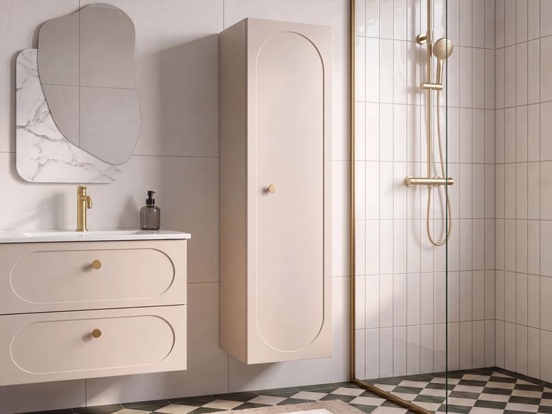 Настенный шкафчик для ванной комнаты TARUMIR 35 см, бежевый 377218-834972 фото
