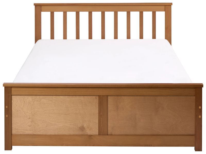 Кровать из сосны OLENDON 120 x 200 см (размер EU, маленькая двуспальная), коричневая. 365992-729474 фото
