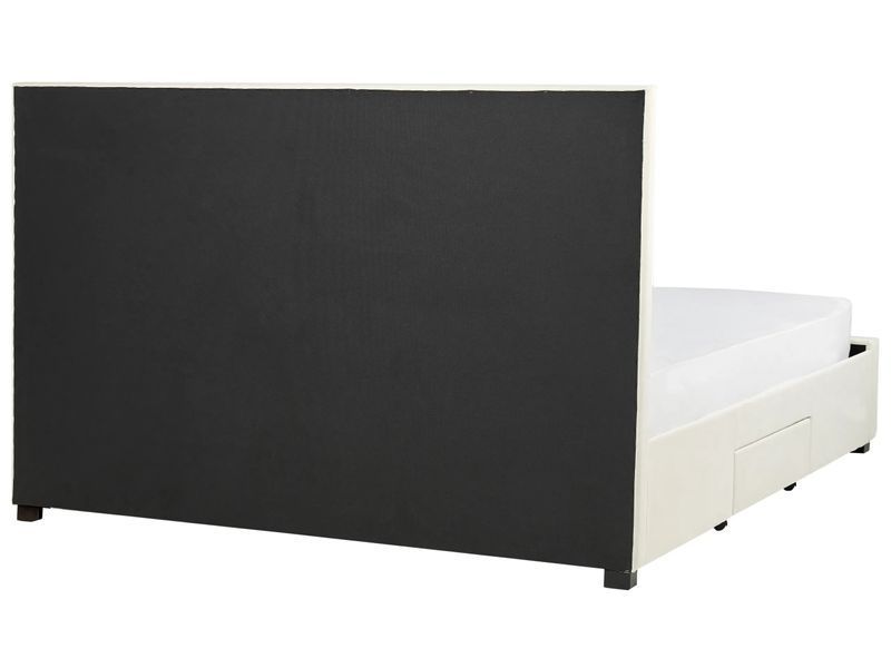 Ліжко з шухлядами для зберігання Оксамит LIEVIN 180 x 200 см (EU Super King) Світло-бежева 332090-452127 фото