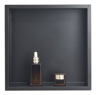 Полиця для душу VEVOR, 10,16 x 33,02 x 33,02 см, вбудована в стіну, полиця для душу з нержавіючої сталі, органайзер для зберігання мила та шампуню, міцна та проста в установці, чорна, для ванної кімнати. 11393-BXGLYBKHS1C1MYHU6001V0 фото