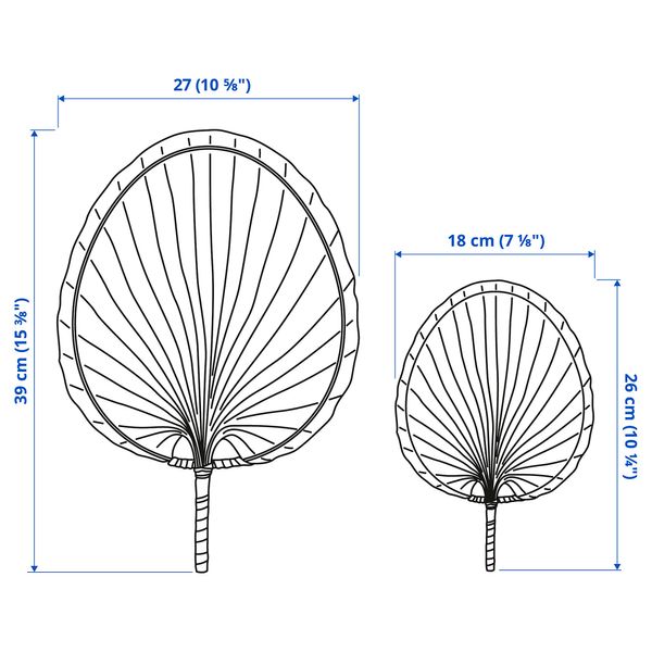 ІКЕА MOLNSKOG, 405.180.29, Прикраса настінна, набір з 2, пальмове листя, зроблене своїми руками, В комплект входить: 2 віялоподібні декорації для стін ручної роботи. 405.180.29 фото