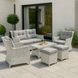 Комплект мебели TRIVENTO 2 из технораттана + бело-серые пуфы - Focus Garden 006079-9990640 фото 4