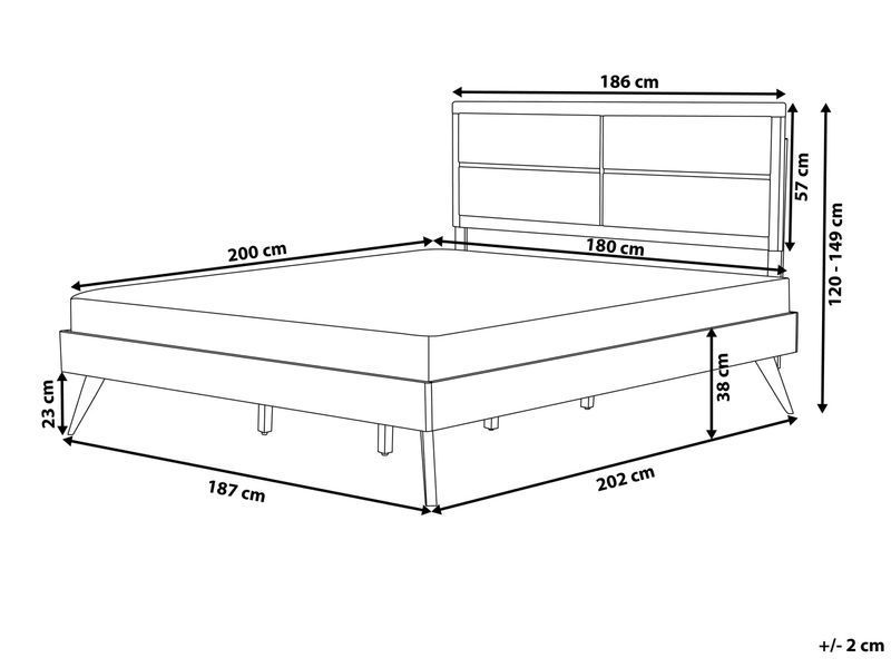 Ліжко POISSY 180 x 200 см (EU Super King) Натуральний ясен 311259-468240 фото